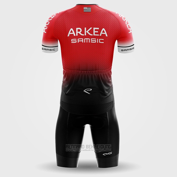 2022 Fahrradbekleidung Arkea Samsic Rot Shwarz Trikot Kurzarm und Tragerhose - zum Schließen ins Bild klicken